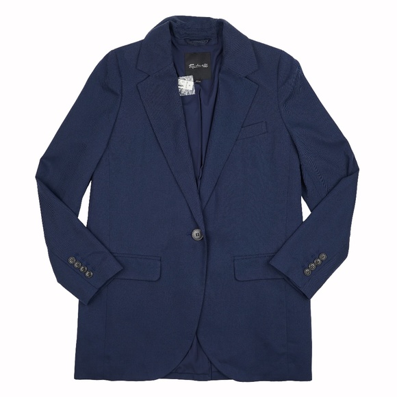 New MADEWELL The Larsen Blazer in Drapeweave - Deep Indigo - Picture 6 of 7